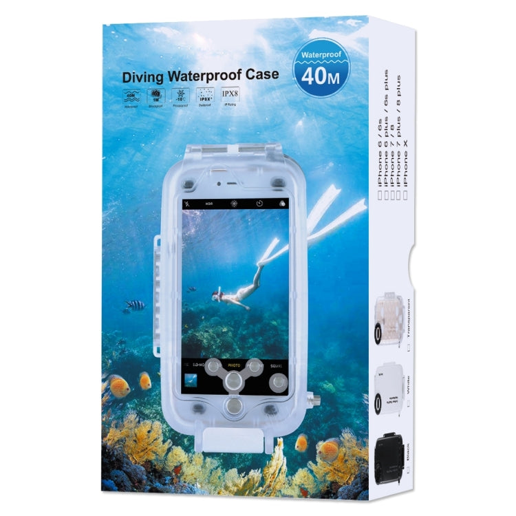 For iPhone X / XS HAWEEL 40m/130ft Diving Case, Photo Video Taking Underwater Housing Cover
