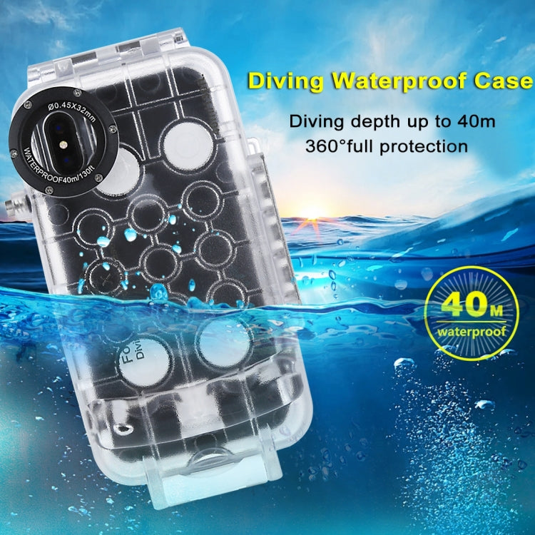 For iPhone X / XS HAWEEL 40m/130ft Diving Case, Photo Video Taking Underwater Housing Cover