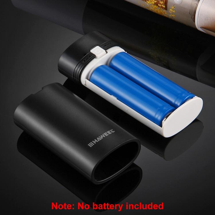 HAWEEL DIY 2x 18650 Battery (Not Included) 5600mAh Power Bank Shell Box with USB Output & Indicator