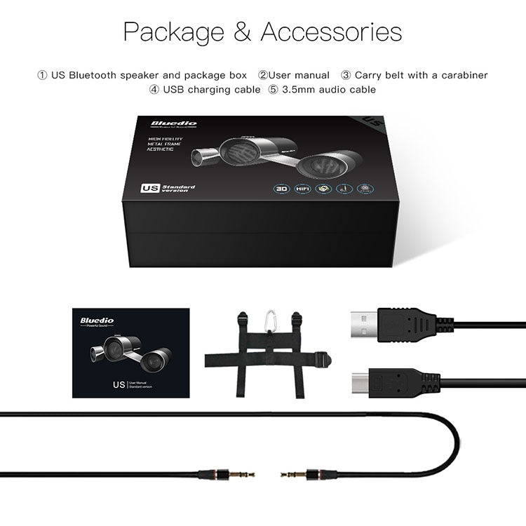 Bluedio US Wireless Bluetooth Satellite Speaker System with Mic,