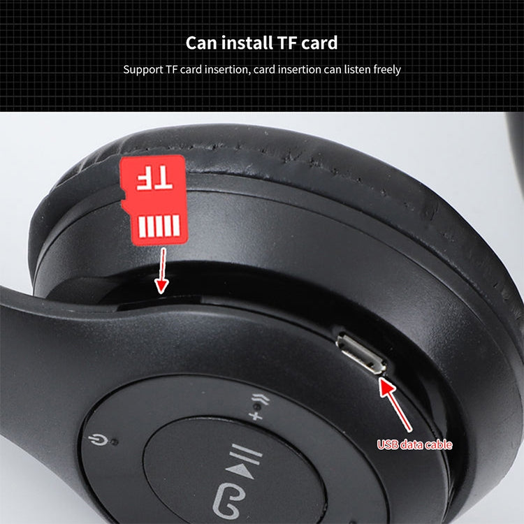 P47 Foldable Wireless Bluetooth Headphone with 3.5mm Audio Jack, Support MP3 / Call, P47 Black, P47 Blue, P47 Red, P47 White, P47 Green