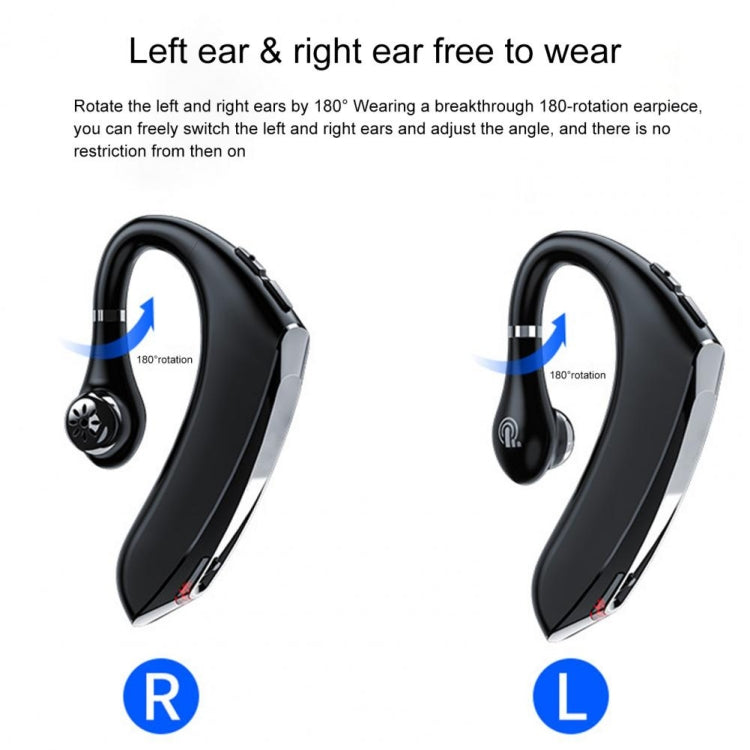 DS800 Bluetooth 5.0 Universal Hanging Ear Style Business Sports Wireless Bluetooth Earphone, Classic Version, Classic Version (Silver), Classic Version (Black)