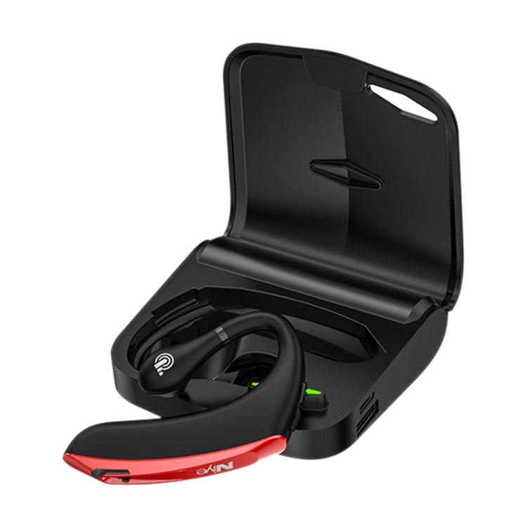 DS800 Bluetooth 5.0 Universal Hanging Ear Style Business Sports Wireless Bluetooth Earphone with Charging Box, Charging Box Version (Red), Charging Box Version (Black)