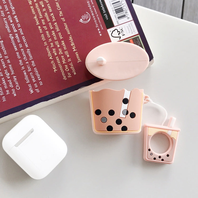 Wireless Earphones Shockproof Pearl Milk Tea Silicone Protective Case for Apple AirPods 1 / 2, Orange, Green, Purple, Apricot