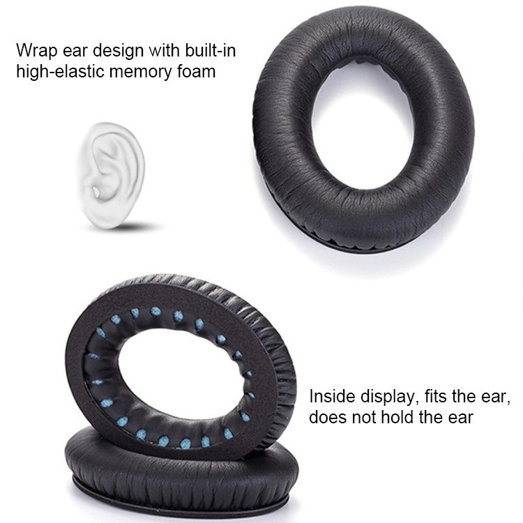 1 Pair Soft Earmuff Headphone Jacket with LR Cotton for BOSE QC2 / QC15 / AE2 / QC25