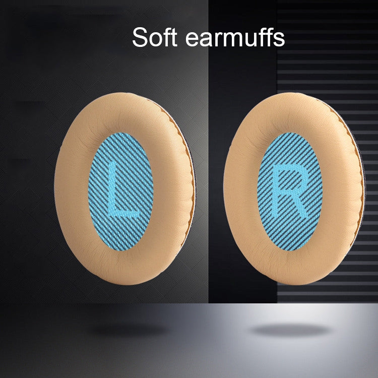 1 Pair Soft Earmuff Headphone Jacket with LR Cotton for BOSE QC2 / QC15 / AE2 / QC25