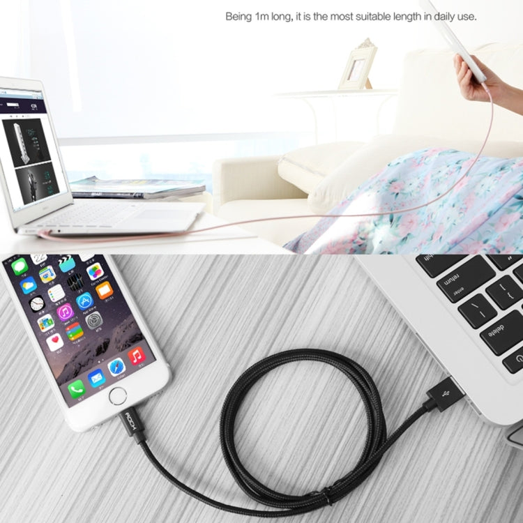 3m 3A Woven Style Metal Head 8 Pin to USB Data / Charger Cable