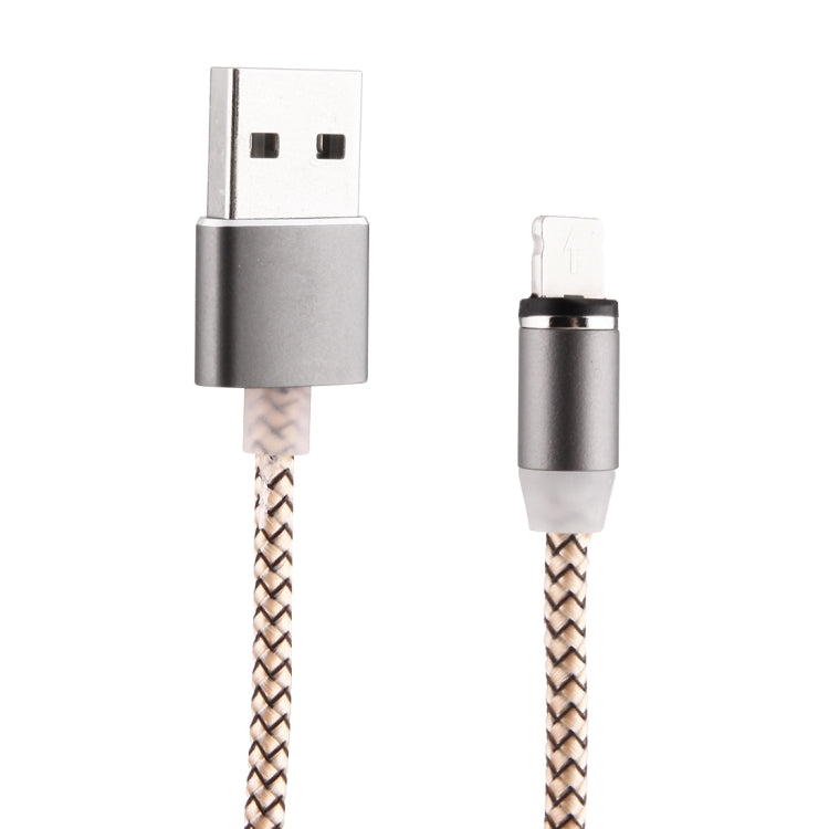 360 Degree Rotation 8 Pin to USB 2.0 Weave Style Magnetic Charging Cable with LED Indicator, Cable Length: 1m