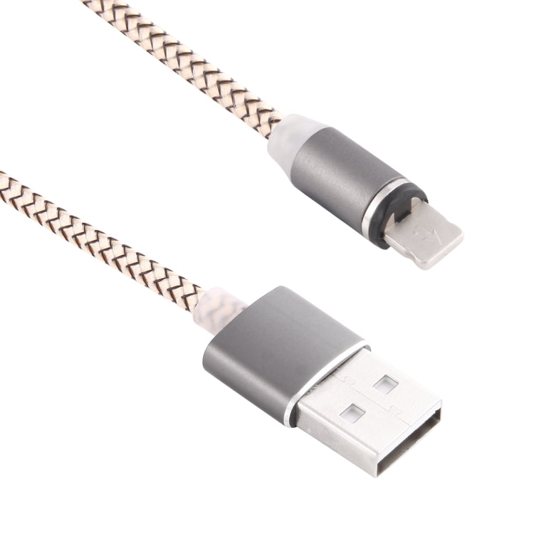 360 Degree Rotation 8 Pin to USB 2.0 Weave Style Magnetic Charging Cable with LED Indicator, Cable Length: 1m