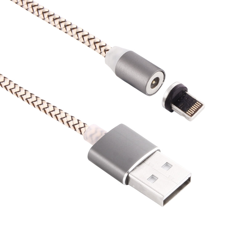 360 Degree Rotation 8 Pin to USB 2.0 Weave Style Magnetic Charging Cable with LED Indicator, Cable Length: 1m