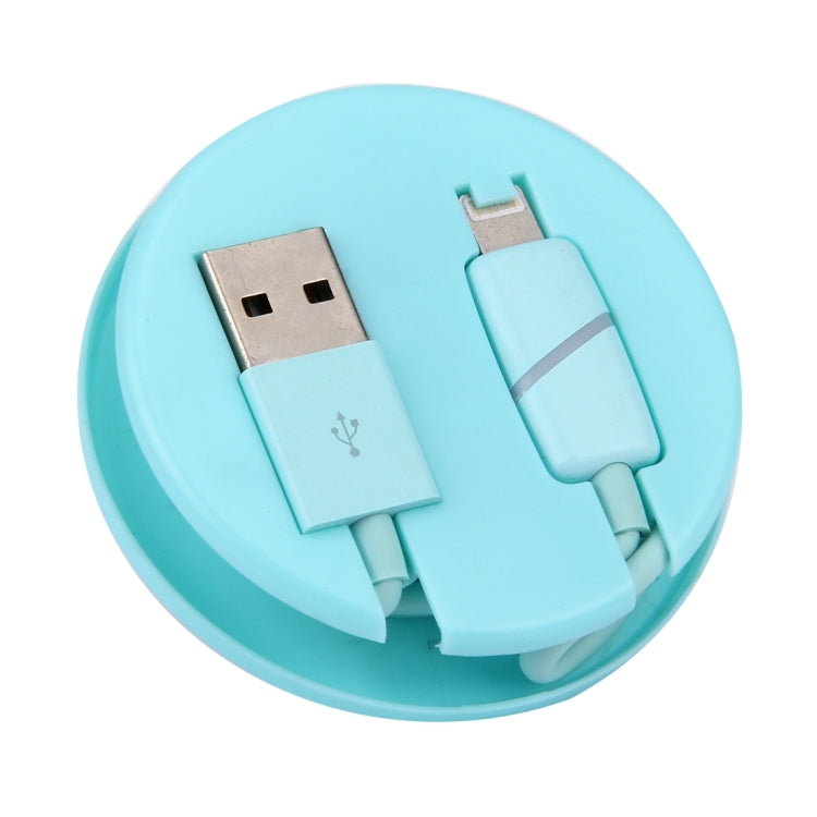 1m Circular Bobbin Gift Box Style 8 Pin to USB Data Sync Cable with Indicator for iPhone, iPad