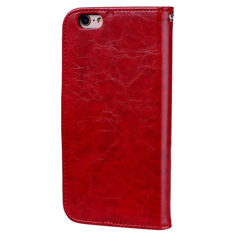 For iPhone 6 Plus & 6s Plus Business Style Oil Wax Texture Horizontal Flip Leather Case with Holder & Card Slots & Wallet