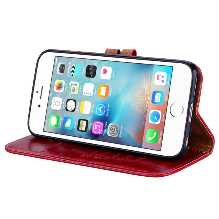 For iPhone 6 Plus & 6s Plus Business Style Oil Wax Texture Horizontal Flip Leather Case with Holder & Card Slots & Wallet