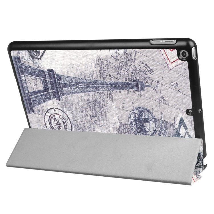 For iPad 9.7 (2018) & iPad 9.7 (2017) Cross Texture Painting Pattern Horizontal Flip Leather Case with Three-folding Holder, IP7D1011A, IP7D1011B, IP7D1011C, IP7D1011D, IP7D1011E, IP7D1011F, IP7D1011G, IP7D1011H, IP7D1011J, IP7D1011K