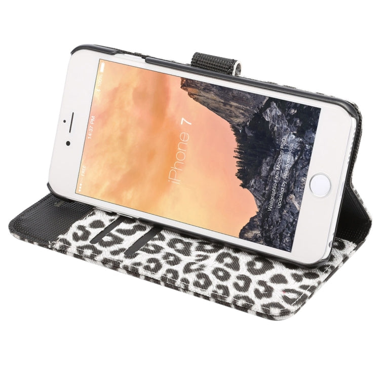 For iPhone 8 & 7 Leopard Pattern Horizontal Flip Leather Case with Holder & Card Slots & Wallet