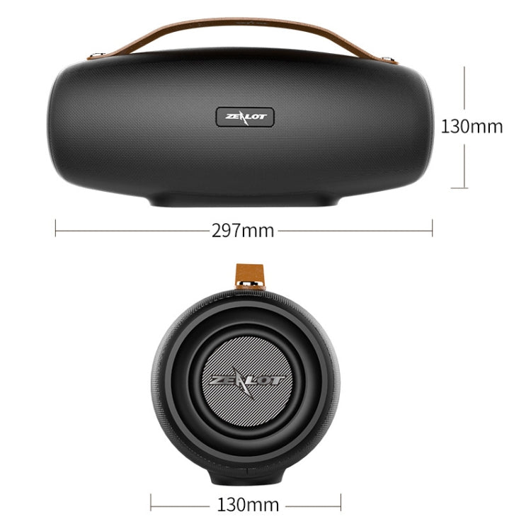 ZEALOT S27 Multifunctional Bass Wireless Bluetooth Speaker, Built-in Microphone, Support Bluetooth Call & AUX & TF Card & 1x93mm + 2x66mm Speakers