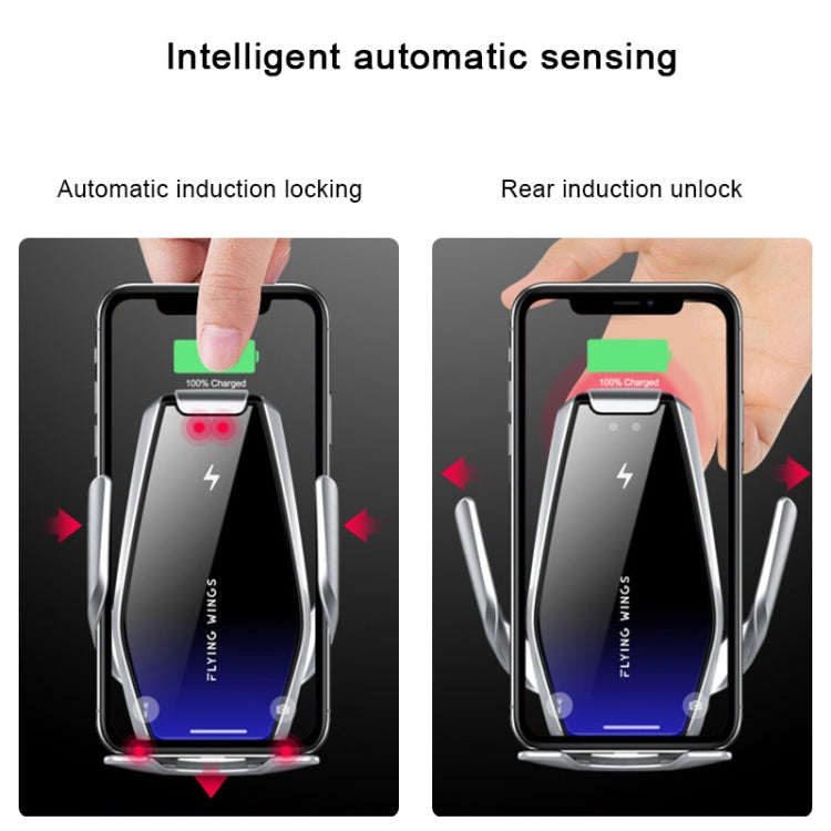 S7 15W QI 360 Degree Rotatable Infrared Induction Car Air Outlet Wireless Charging Mobile Phone Holder for 4.0-6.5 inch Mobile Phones