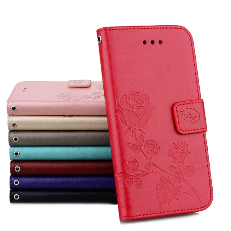 Fro iPhone 8 & 7 Roses Pressed Flowers Pattern Flip Leather Case with Holder & Card Slots & Wallet