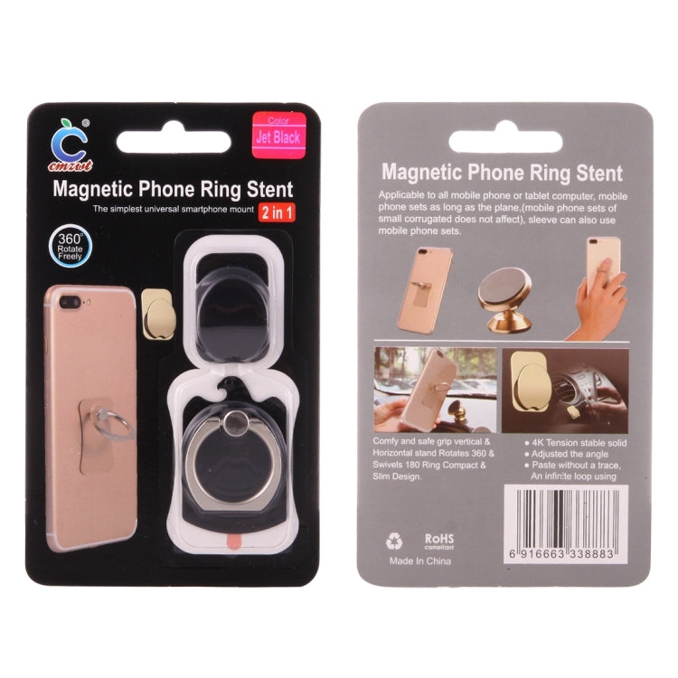 Cmzact CPS-2in1 2 in 1 Eagle Shape 360 Degrees Rotation Magnetic Phone Ring Stent Car Hook Mount