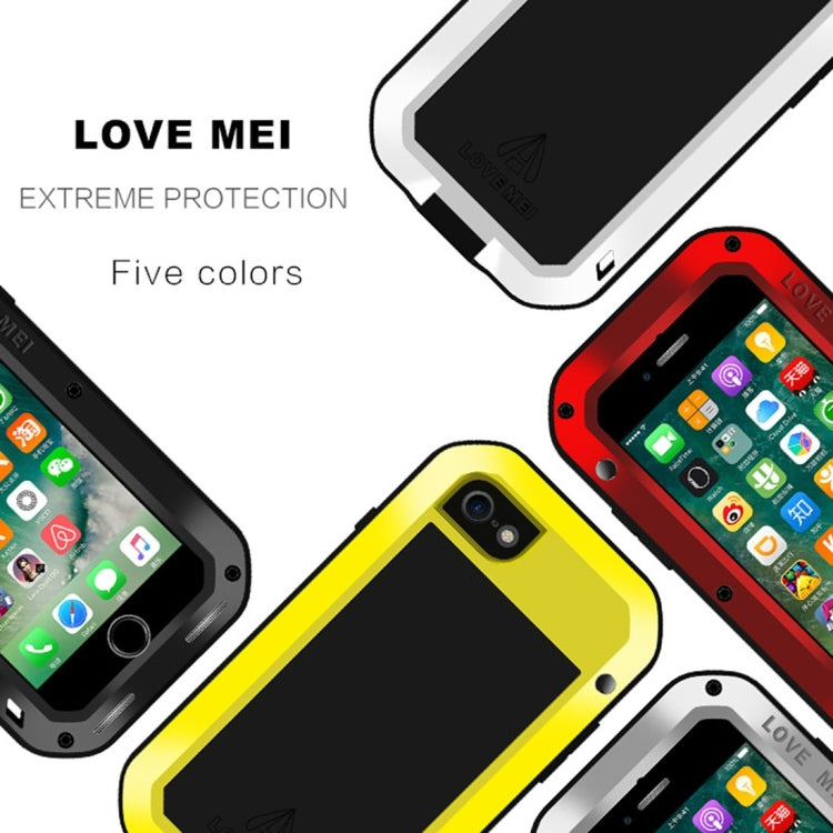 LOVE MEI for iPhone 7 Professional and Powerful Dustproof Shockproof Anti-slip Metal Protective Case
