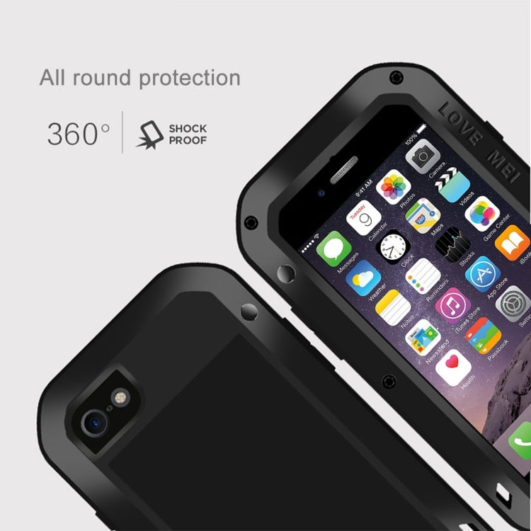 LOVE MEI for iPhone 7 Professional and Powerful Dustproof Shockproof Anti-slip Metal Protective Case