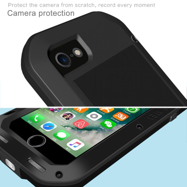 LOVE MEI for iPhone 7 Professional and Powerful Dustproof Shockproof Anti-slip Metal Protective Case