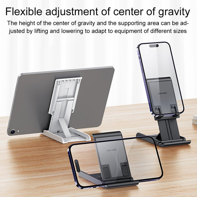 USAMS US-ZJ073 Retractable Folding Desktop Tablet Phone Holder, US-ZJ073