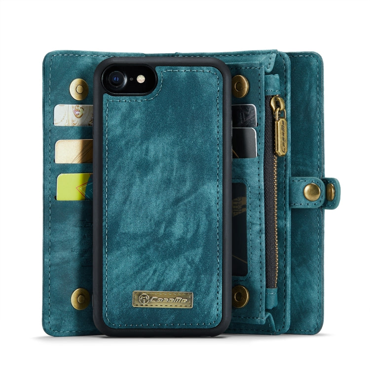 CaseMe for  iPhone 8 & 7  Multifunctional Leather Billfold with Detachable Magnetic PC Back Protective Case & Holder & 10 Card Slots & 3 Cash Slots & 1 Zipper Wallet & 2 Photo Frames & 3 Magnetic Clasps