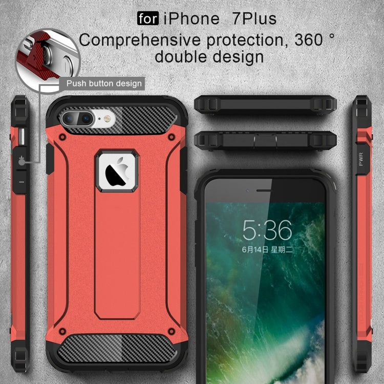 For iPhone 8 Plus & 7 Plus Tough Armor TPU + PC Combination Case