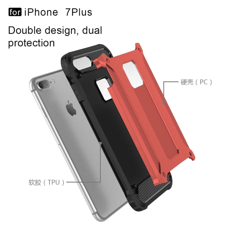 For iPhone 8 Plus & 7 Plus Tough Armor TPU + PC Combination Case