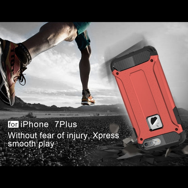 For iPhone 8 Plus & 7 Plus Tough Armor TPU + PC Combination Case