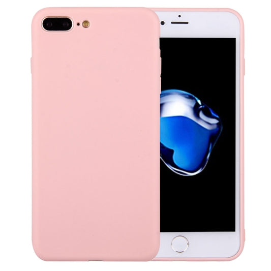 For iPhone 8 Plus & 7 Plus Solid Color TPU Protective Case Without Round Hole