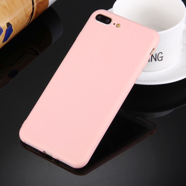 For iPhone 8 Plus & 7 Plus Solid Color TPU Protective Case Without Round Hole
