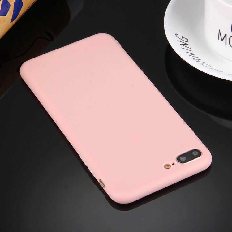 For iPhone 8 Plus & 7 Plus Solid Color TPU Protective Case Without Round Hole