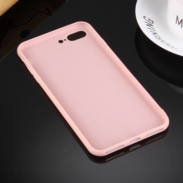 For iPhone 8 Plus & 7 Plus Solid Color TPU Protective Case Without Round Hole