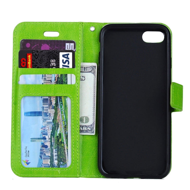 For iPhone 8 Plus & 7 Plus Crazy Horse Texture Horizontal Flip Leather Case with Magnetic Buckle & Holder & Card Slots & Wallet & Photo Frame