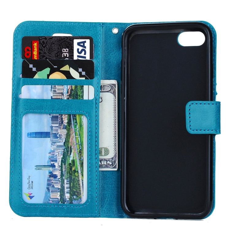 For iPhone 8 Plus & 7 Plus Crazy Horse Texture Horizontal Flip Leather Case with Magnetic Buckle & Holder & Card Slots & Wallet & Photo Frame