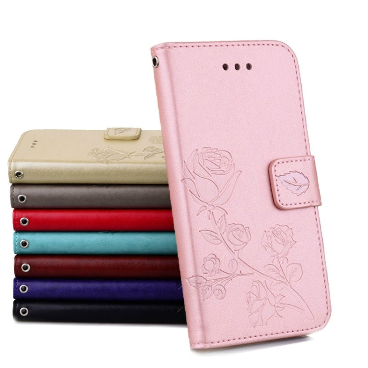 Fro iPhone 8 Plus & 7 Plus Roses Pressed Flowers Pattern Flip Leather Case with Holder & Card Slots & Wallet