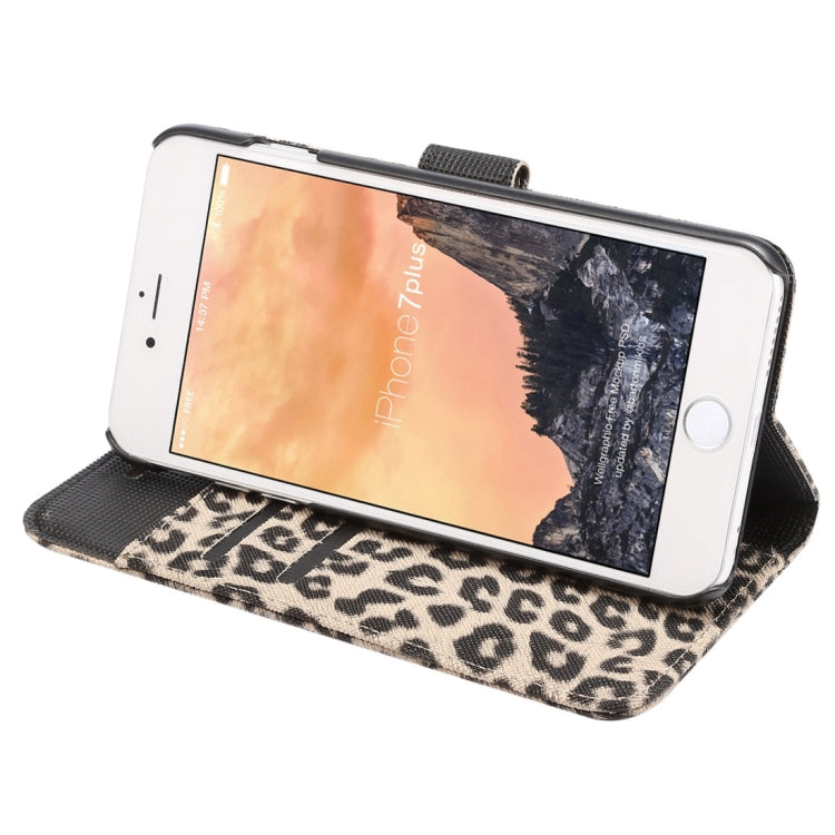 For iPhone 8 Plus & 7 Plus   Leopard Texture Horizontal Flip Leather Case with Holder & Card Slots & Wallet, For 8P & 7P