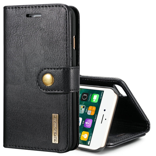 DG.MING for iPhone 8 & 7 Crazy Horse Texture Horizontal Flip Detachable Magnetic Protective Case with Holder & Card Slots & Wallet