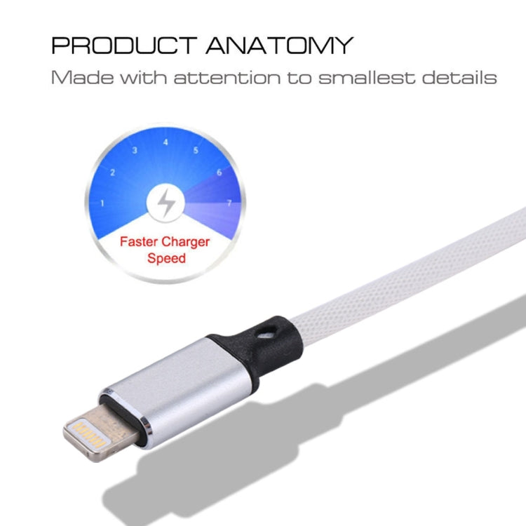 1m 2A USB to 8 Pin Nylon Weave Style Data Sync Charging Cable