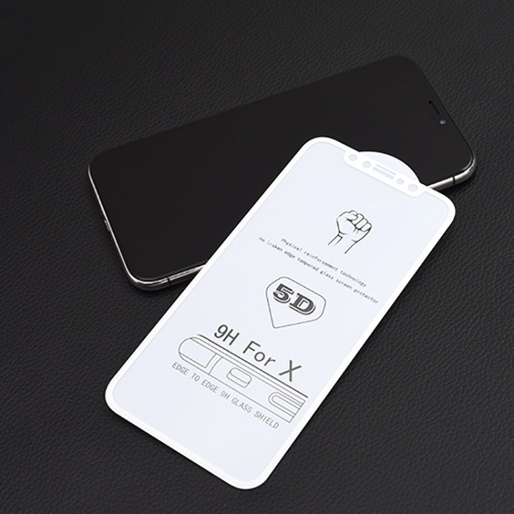 For iPhone 8 / 7 9H 5D White Full Glue Full Screen Tempered Glass Film