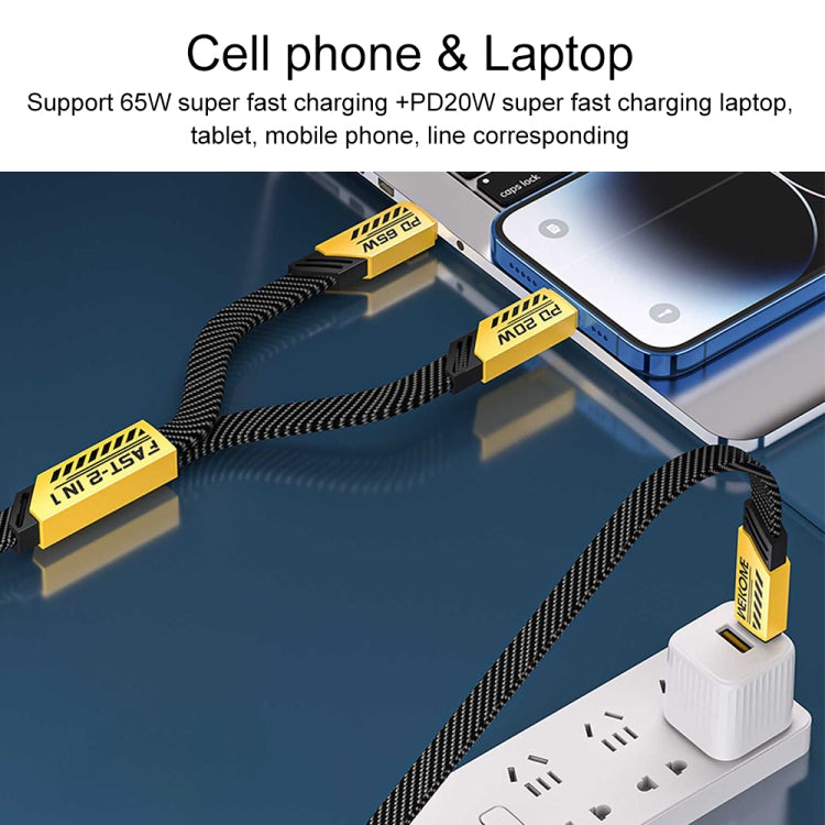 WK WDC-190a Mech Series 6A USB to USB-C/Type-C Fast Charge Data Cable, Length: 1m