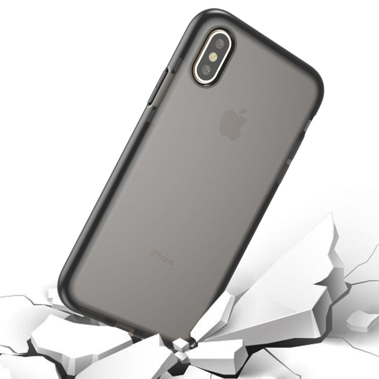For iPhone X / XS Fashion Transparent Texture Anti-collision TPU Protective Case