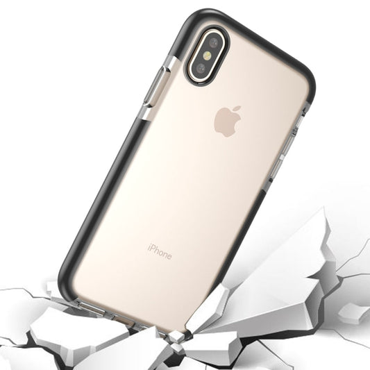For iPhone X / XS Fashion Transparent Texture Anti-collision TPU Protective Case