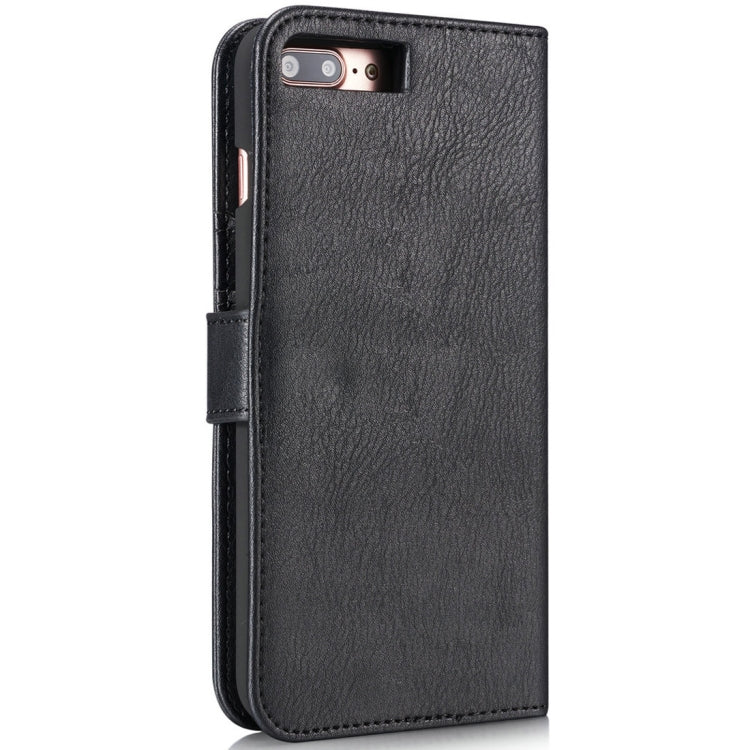 DG.MING for iPhone 8 Plus & iPhone 7 Plus Crazy Horse Texture Horizontal Flip Detachable Magnetic Protective Case with Holder & Card Slots & Wallet