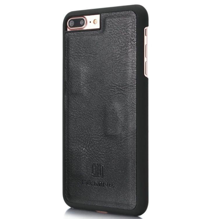 DG.MING for iPhone 8 Plus & iPhone 7 Plus Crazy Horse Texture Horizontal Flip Detachable Magnetic Protective Case with Holder & Card Slots & Wallet