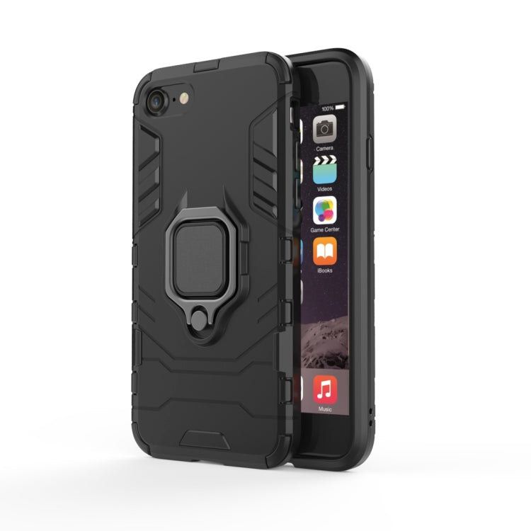 PC + TPU Shockproof Protective Case for iPhone 8 Plus & 7 Plus, with Magnetic Ring Holder