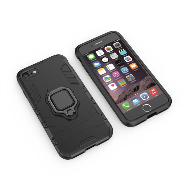 PC + TPU Shockproof Protective Case for iPhone 8 Plus & 7 Plus, with Magnetic Ring Holder