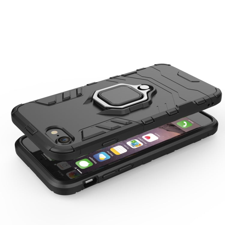 PC + TPU Shockproof Protective Case for iPhone 8 Plus & 7 Plus, with Magnetic Ring Holder